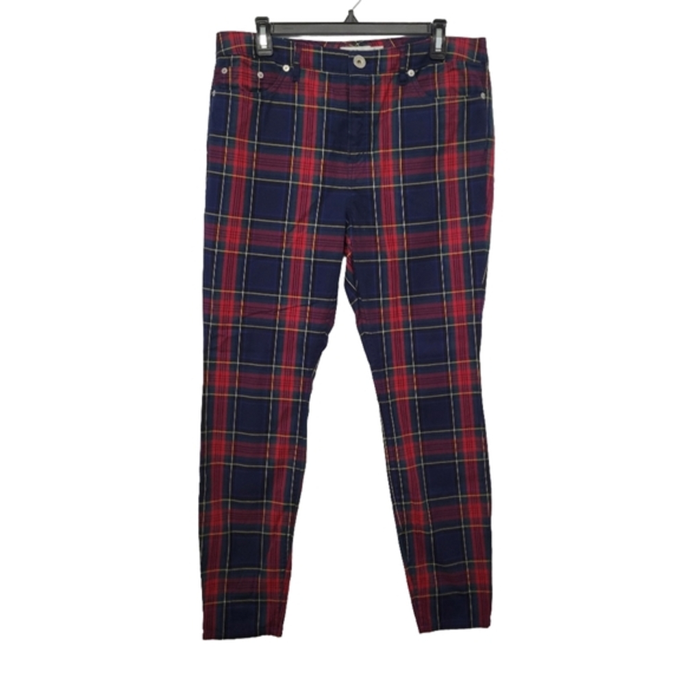 Vineyard Vines Women's Sz 12 Pants‎ Ankle Stretch Plaid Golf Comfort Cotton